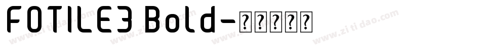 FOTILE3 Bold字体转换